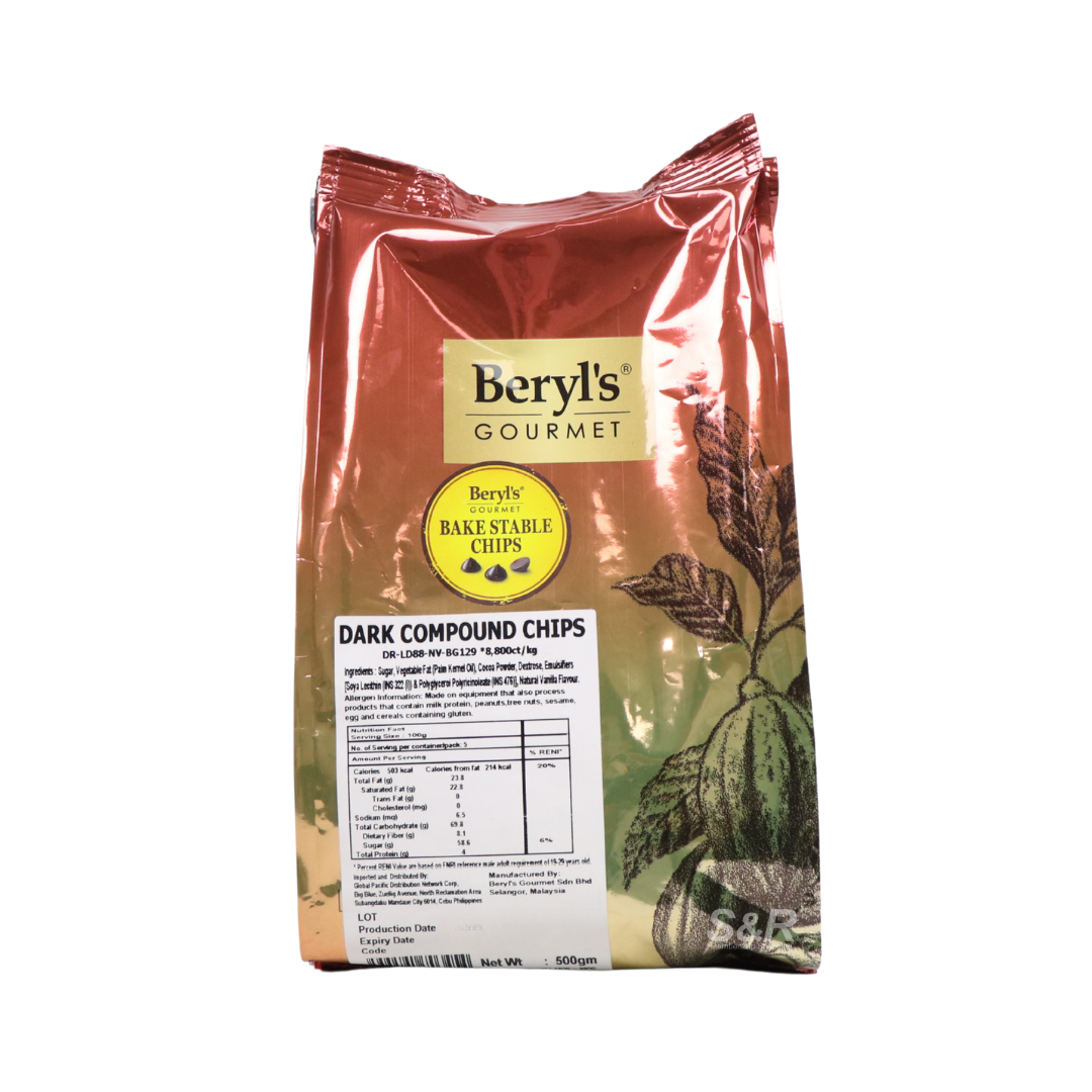 Beryl's Gourmet Dark Compund Chips 500g